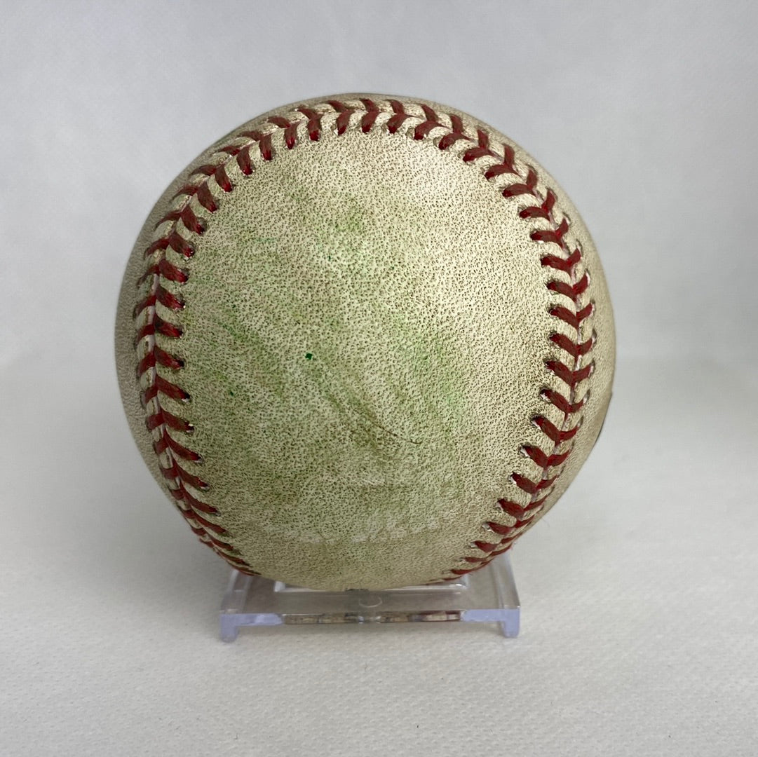 Rhys Hoskins Autographed MLB Game Used Double From Opening Day Career Hit 45 Double 6 RBI 49 03/29/18