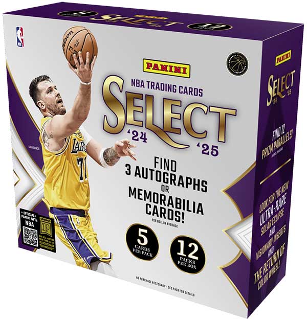 2024-25 Panini Select Basketball Hobby 12 Box Case