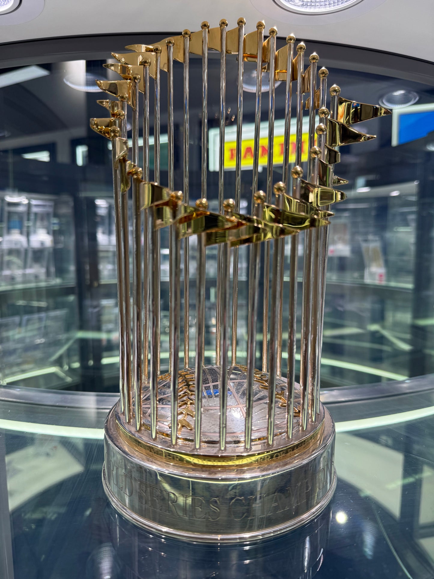 2009 World Series New York Yankees Trophy presented to Alex Rodriquez