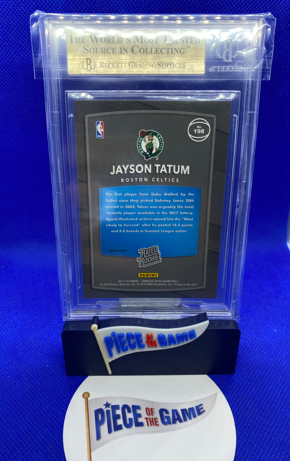 Jayson Tatum 2017-18 Panini Donruss Optic Holo BGS 9.5