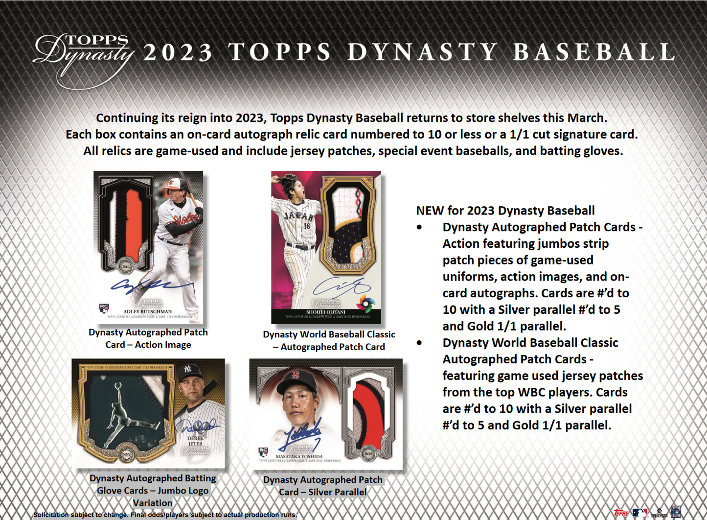 2023 Topps Dynasty Baseball Hobby Box