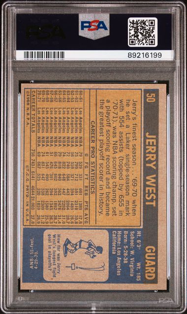 Jerry West 1971 Topps #50 PSA 9 (OC)
