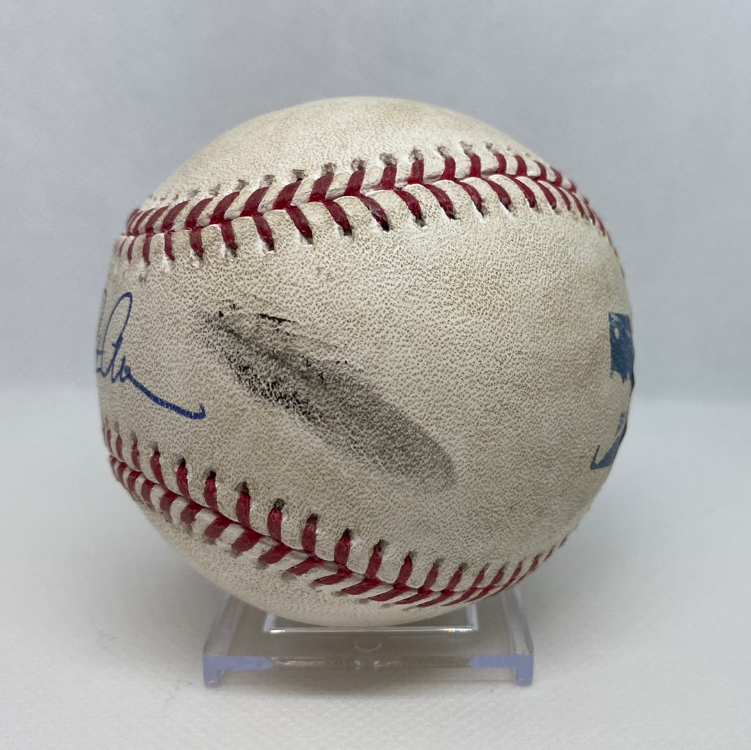 Pete Alonso Autographed MLB Game Used Double Career Hit 4 double 2 RBI 2 03/31/19