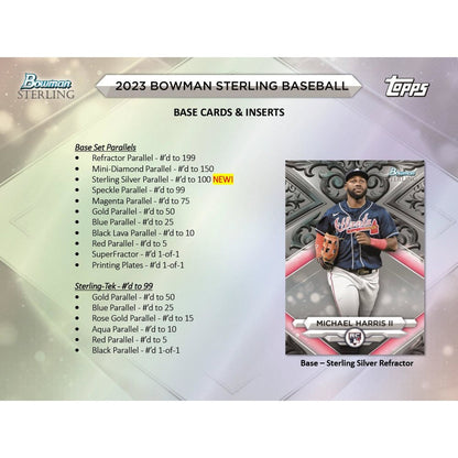 2023 Bowman Sterling Baseball Hobby 12 Box Case