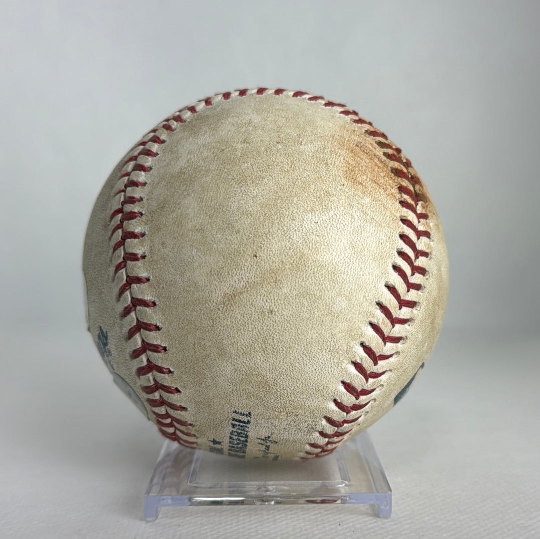 Trevor Story Autographed MLB Game Used Single Career Hit 30 RBI 24 05/05/16