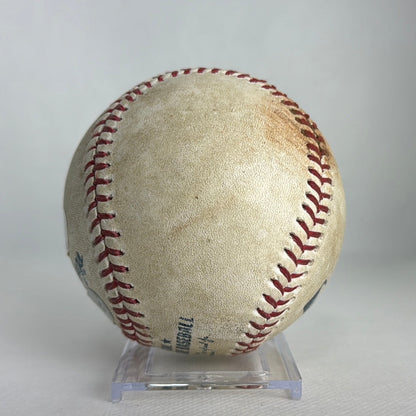 Trevor Story Autographed MLB Game Used Single Career Hit 30 RBI 24 05/05/16