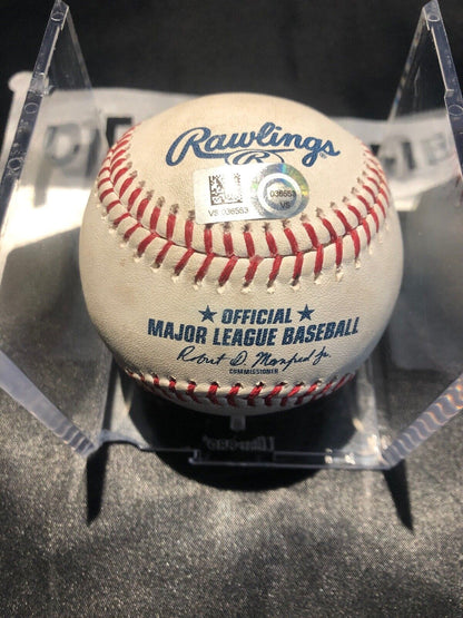 Victor Robles MLB Game Used Double Baseball 8/18/19 Career Double #27 Nationals