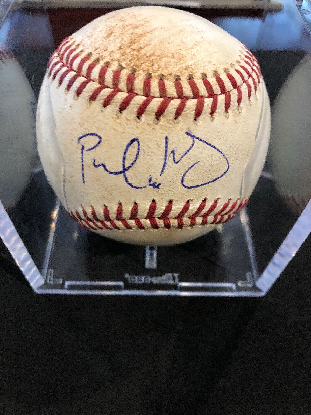 Paul GoldSchmidt MLB Game Used Logo Autographed Ball 6/28/14 Arizona vs Padres