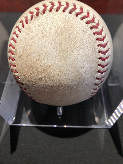 Ronald Acuna Jr MLB Debut Game Used Baseball 4/25/18 Braves ROY 1st Hit Game