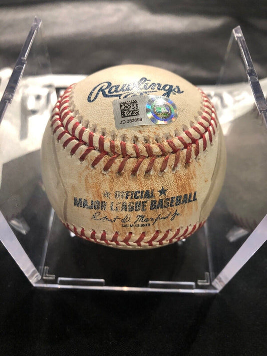Lourdes Gurriel Jr. Game Used MLB Authenticated Single Baseball 9/6/18 Rookie