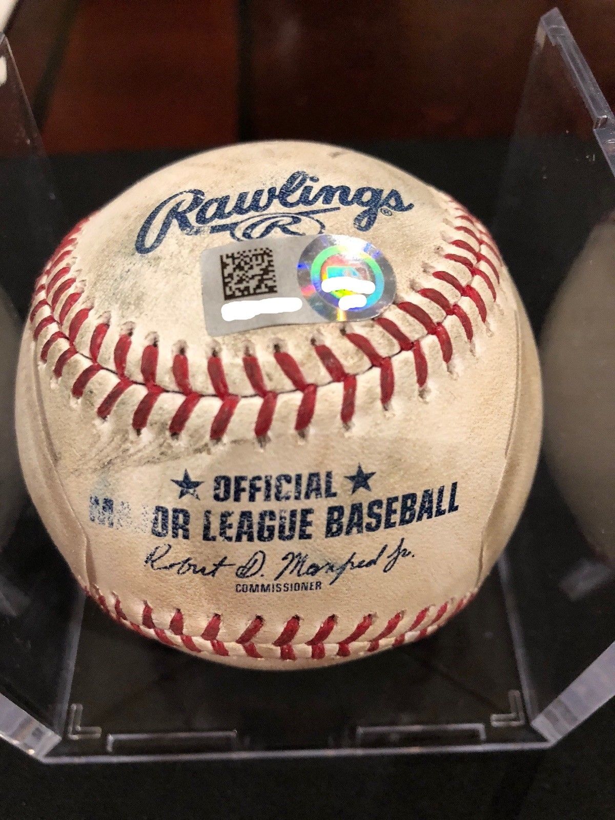 Mike Trout MLB Game Used Autographed Baseball 9/20/2017 Indians vs Angles