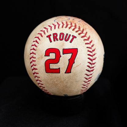 Mike Trout Baseball Authenticated Masterpieces Game-Used, Autographed Baseball