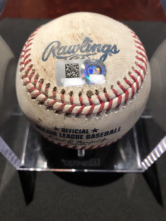 Rhys Hoskins MLB Game used Double RBI Baseball Career Double #16 Career Hit #71