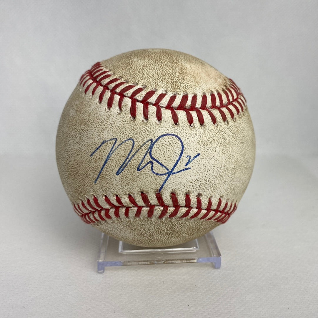 Mike Trout Autographed MLB Game Used Pitch In Dirt 05/02/15