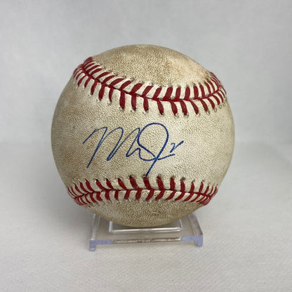 Mike Trout Autographed MLB Game Used Pitch In Dirt 05/02/15