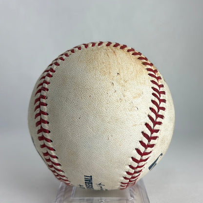 Mike Trout Autographed MLB Game Used Single Career Hit 908 RBI 489 09/20/16