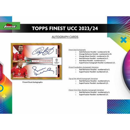 2023-24 Topps Finest UEFA Club Competitions Soccer Hobby 8 Box Case