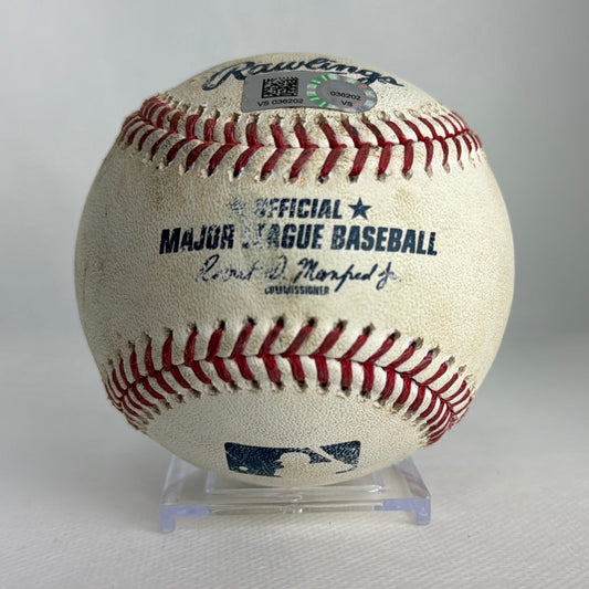 Ronald Acuna Jr. MLB Game Used Double Career Hit 296 Double 46 RBI 160 161 09/14/19