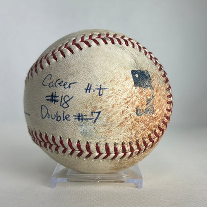 Pete Alonso Autographed MLB Game Used Double Career Hit 18 Double 7 04/13/19