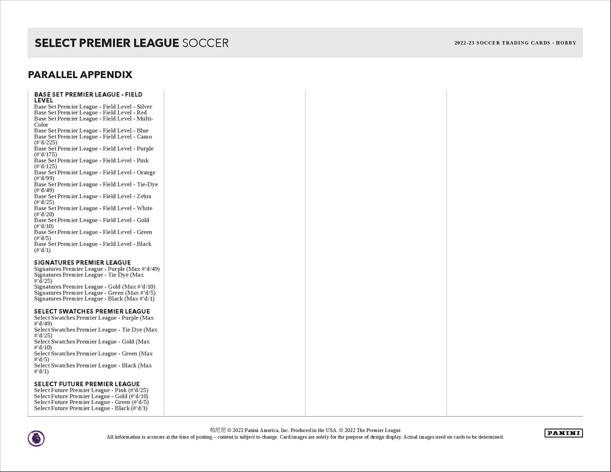 2022-23 Panini Select Premier League Soccer Hobby 12 Box Case