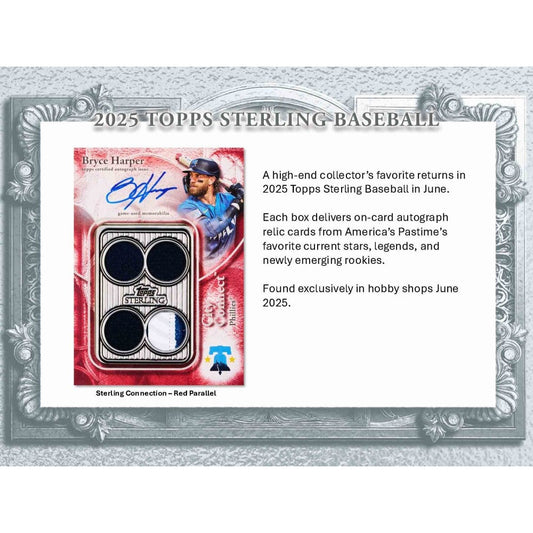 2025 Topps Sterling Baseball Hobby 4 Box Case