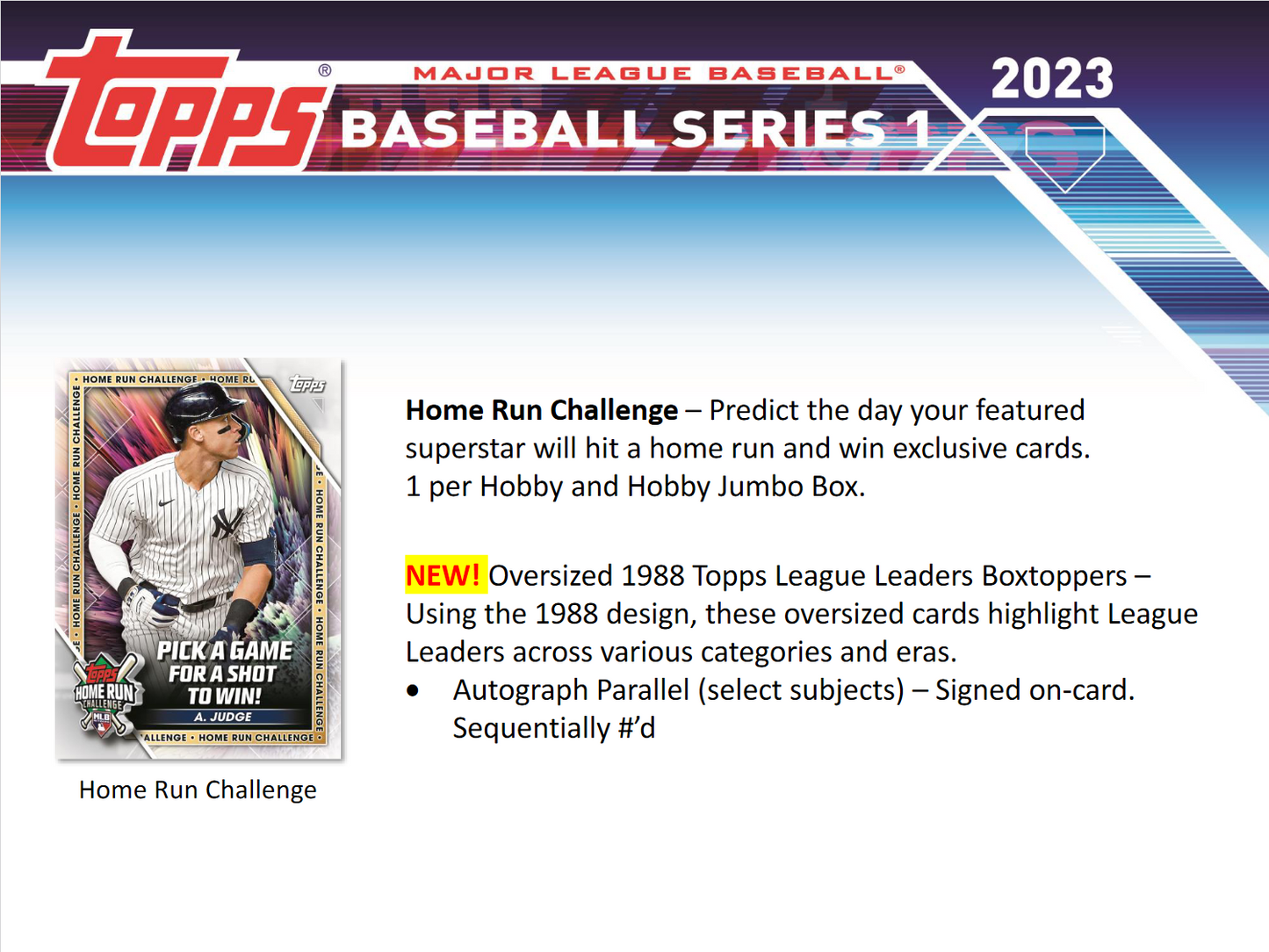 2023 Topps Series 1 Baseball Hobby 12 Box Case