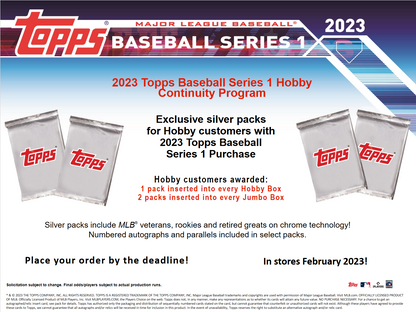 2023 Topps Series 1 Baseball Hobby 12 Box Case