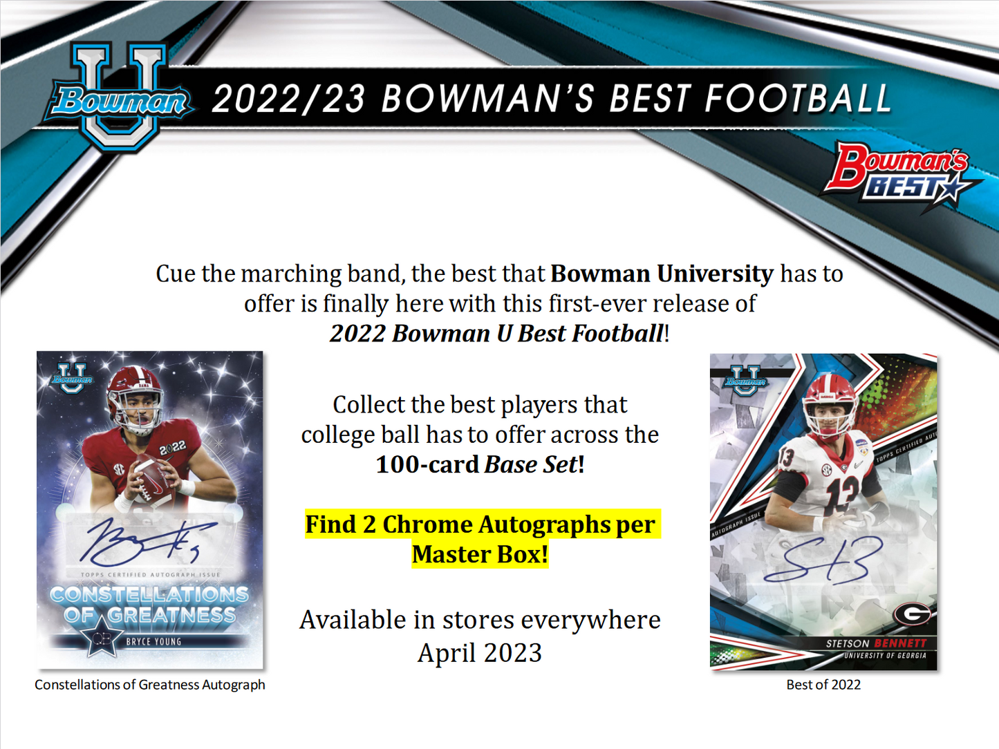 2022 Bowman's Best University Football Hobby 8 Box Case