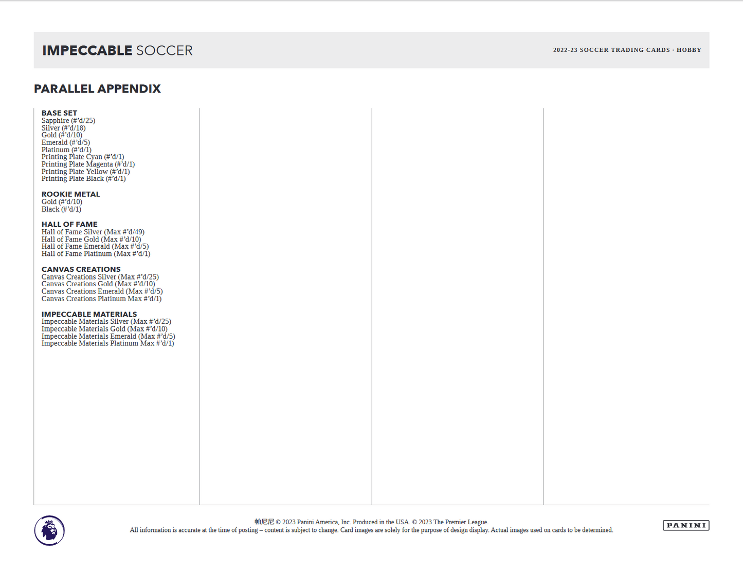 2022-23 Panini Impeccable Soccer Hobby Box
