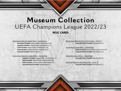 2022-23 Topps UEFA Champions League Museum Collection Soccer 12 Box Case