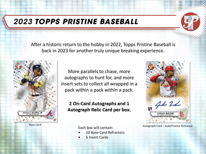 2023 Topps Pristine Baseball Hobby 8 Box Case