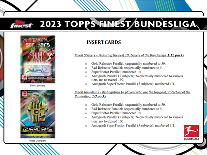 2022-23 Topps Finest Bundesliga Soccer Hobby 8 Box Case