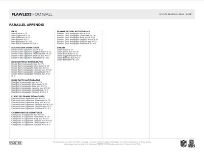 2022 Panini Flawless Football Hobby 2 Box Case