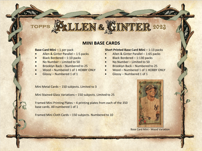 2023 Topps Allen & Ginter Baseball Hobby 12 Box Case