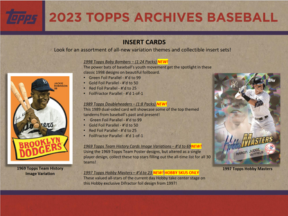2023 Topps Archives Baseball Hobby 10 Box Case