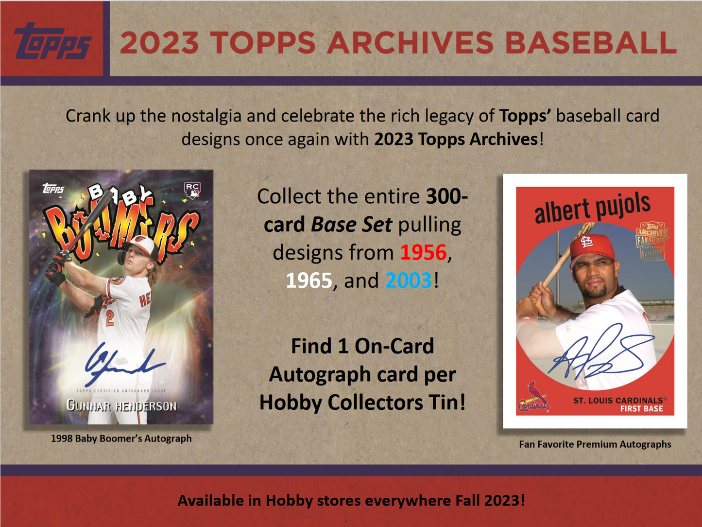 2023 Topps Archives Baseball Hobby Collector 10 Box Case