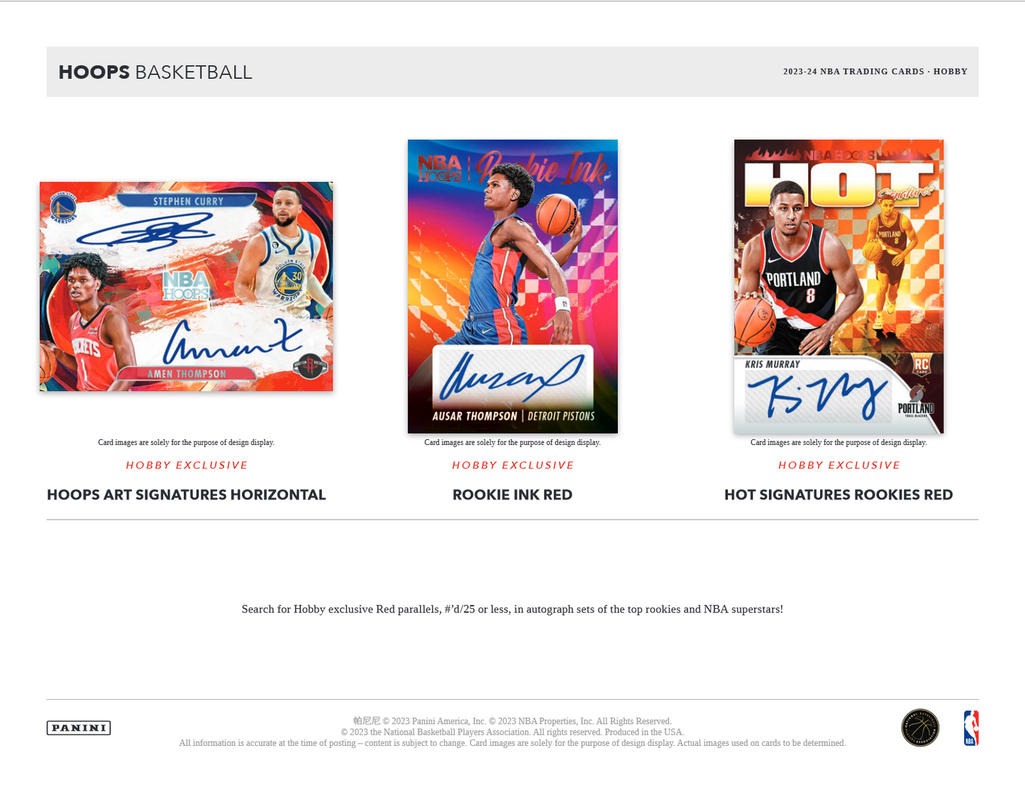 2023-24 Panini NBA Hoops Basketball 20 Hobby Box Case