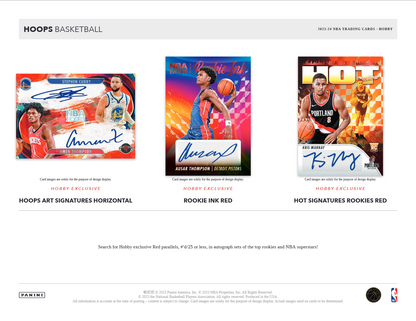 2023-24 Panini NBA Hoops Basketball 20 Hobby Box Case