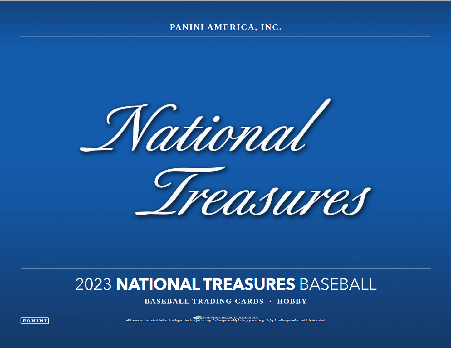 2023 Panini National Treasures Baseball Hobby 4 Box Case