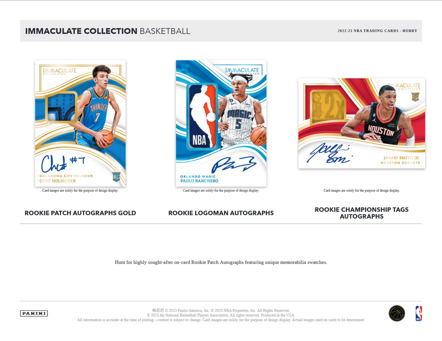 2022-23 Panini Immaculate Basketball Hobby Box