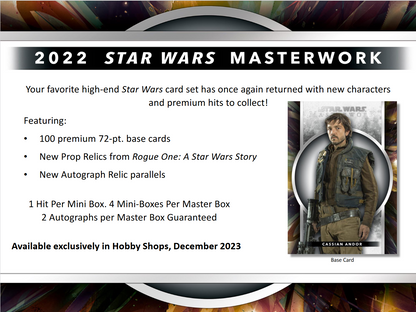 2022 Topps Star Wars Masterwork Hobby 8 Box Case