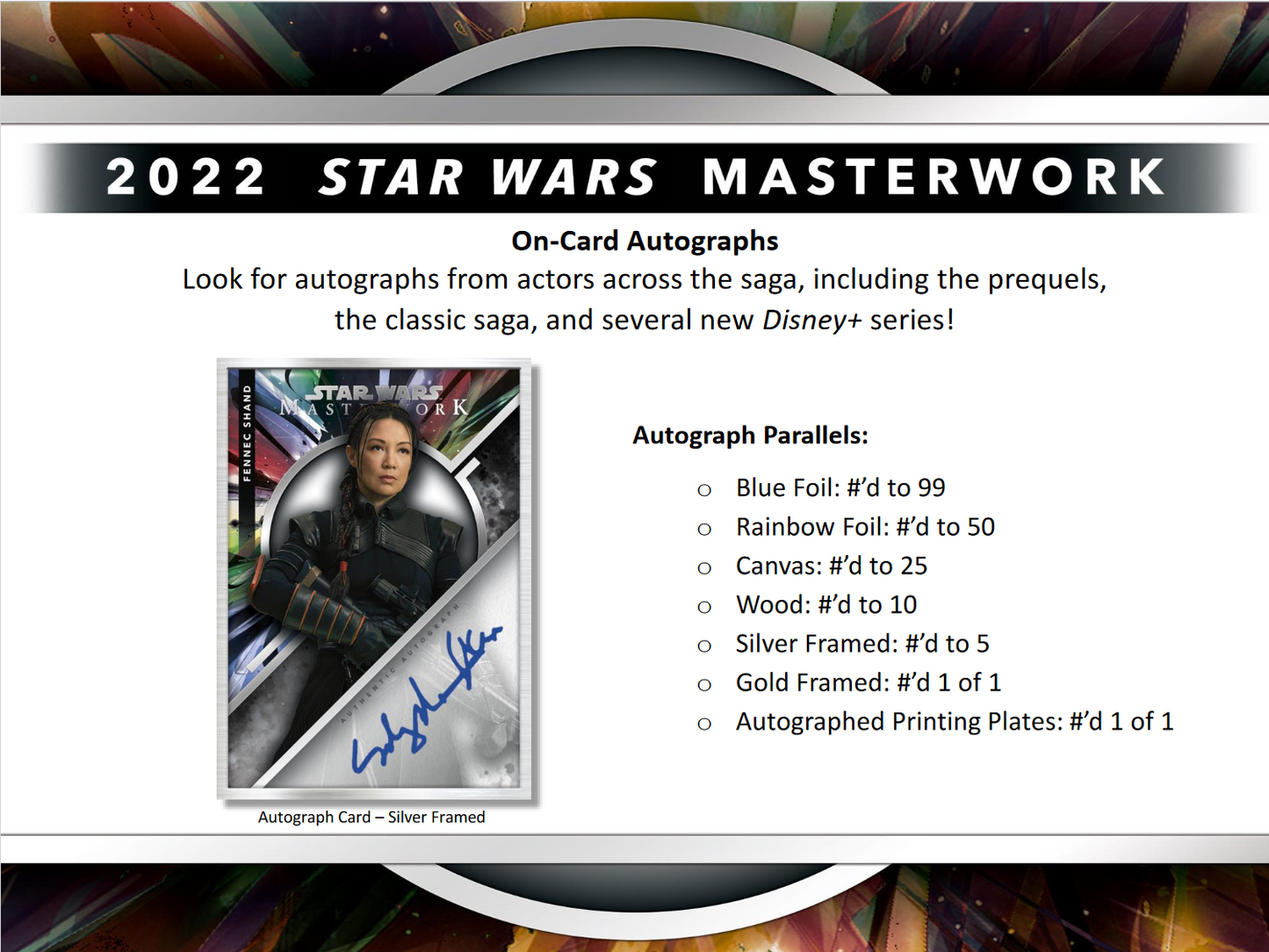 2022 Topps Star Wars Masterwork Hobby 8 Box Case