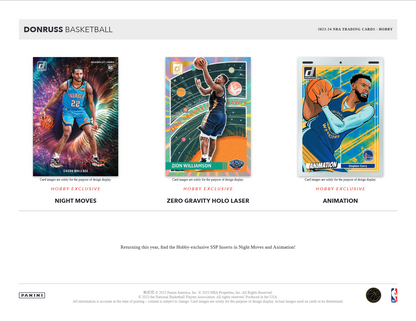 2023-24 Panini Donruss Basketball Hobby 10 Box Case