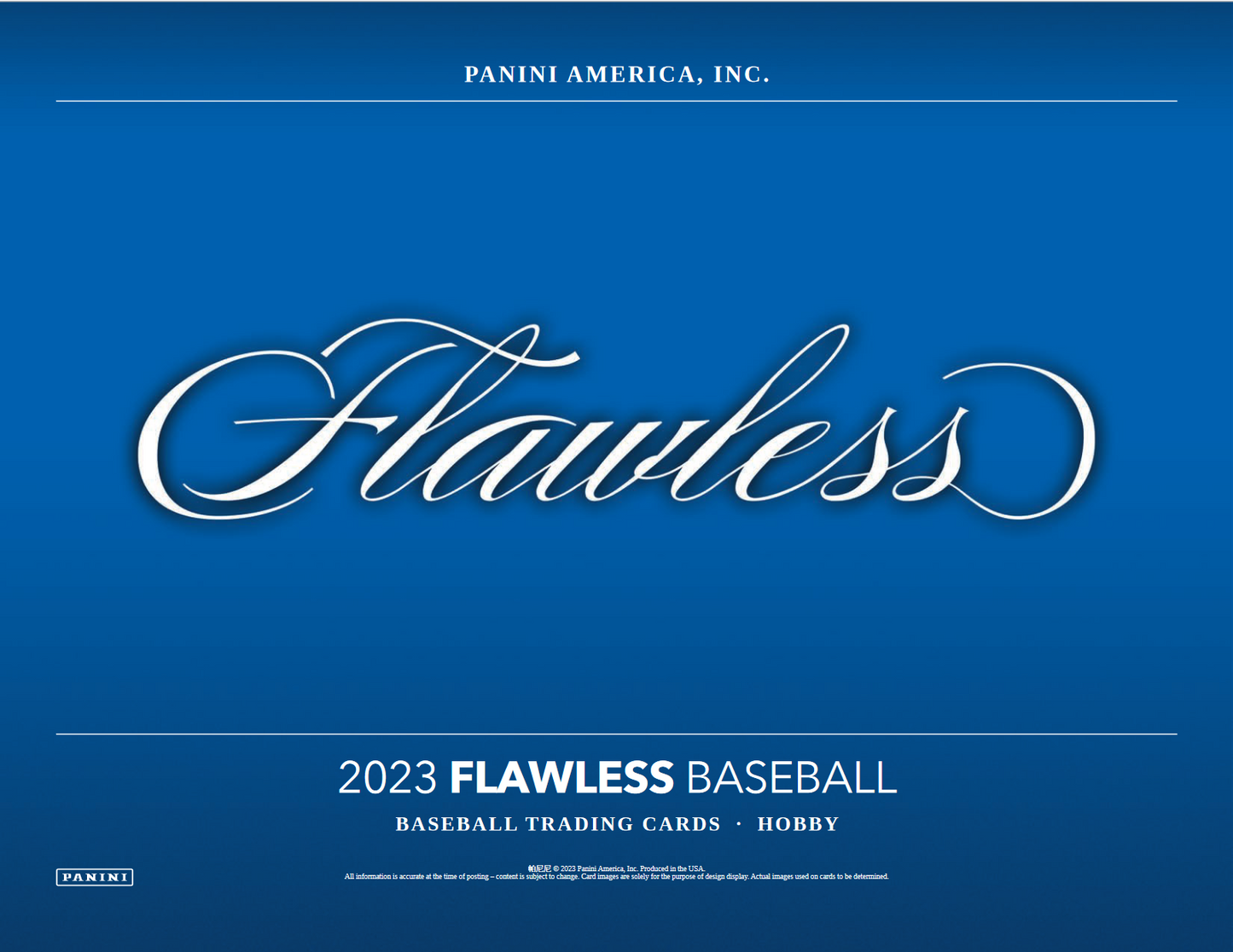 2023 Panini Flawless Baseball Hobby Box