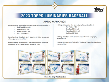 2023 Topps Luminaries Baseball Hobby 12 Box Case