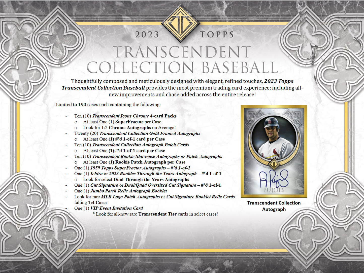 2023 Topps Transcendent Collection Baseball Case [Contact Us To Order]