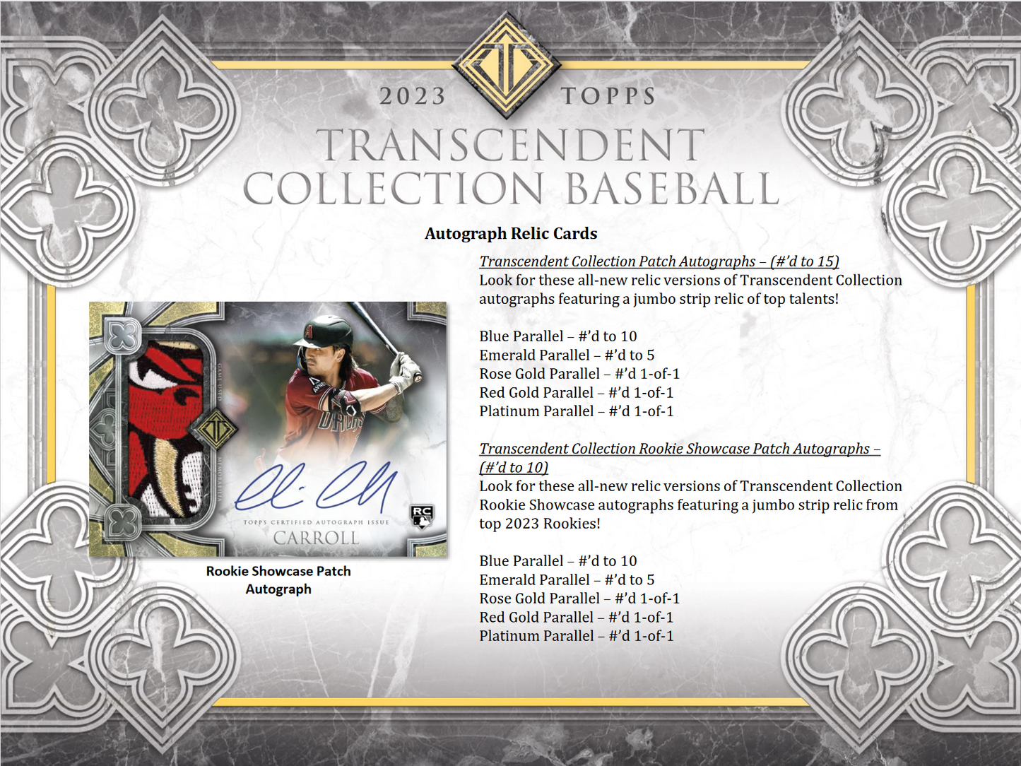 2023 Topps Transcendent Collection Baseball Case [Contact Us To Order]