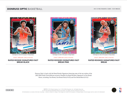 2023-24 Panini Donruss Optic Basketball Fast Break 20 Box Case