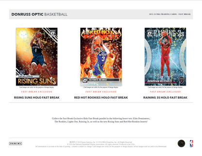 2023-24 Panini Donruss Optic Basketball Fast Break 20 Box Case