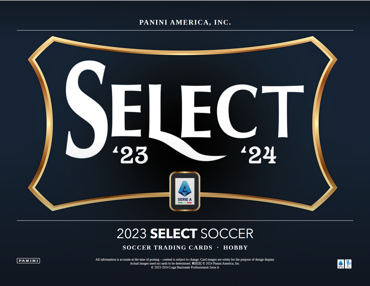 2023-24 Panini Select Serie A Soccer Hobby 12 Box Case